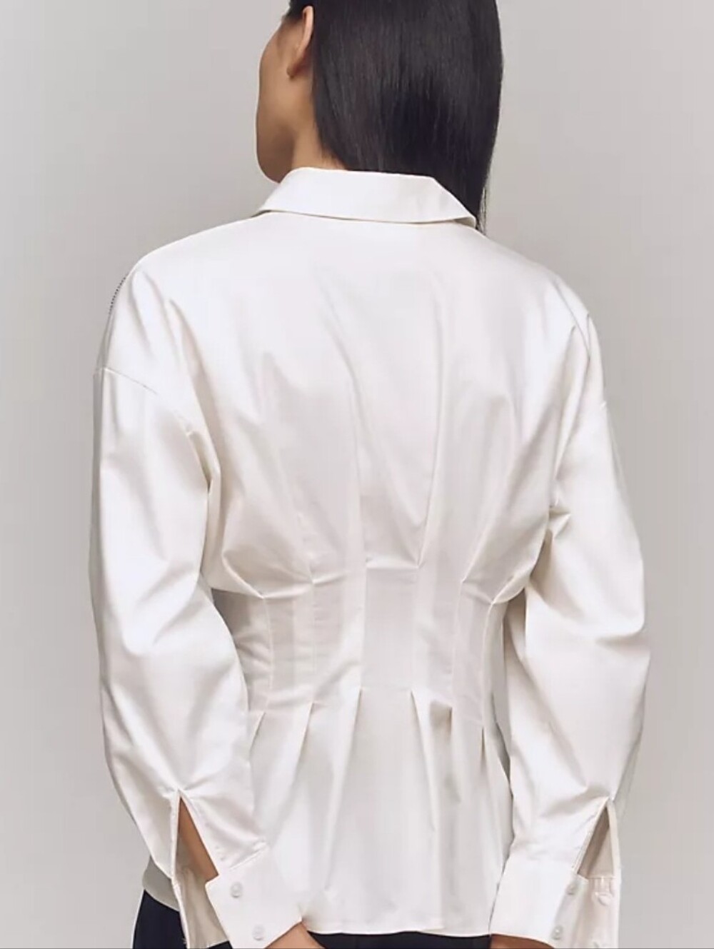 Anthropologie By EXQUISE White Button-Down Shirt - Picture 2 of 6